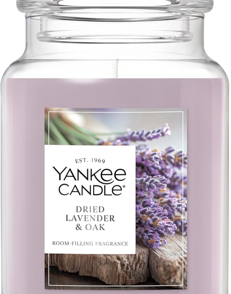 Yankee Candle Dried Lavender & Oak Scented Candle, 22oz Large Jar